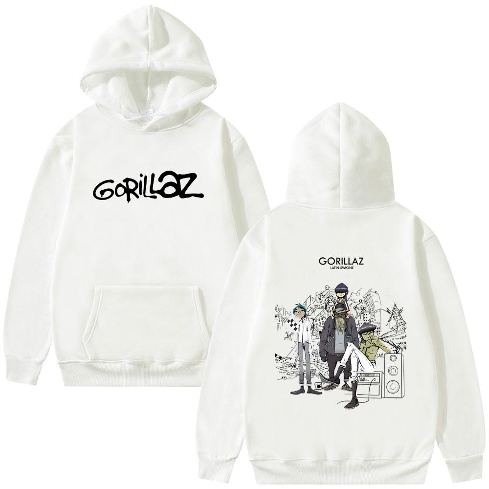 Alternative Rock Band Gorillaz Hoodie Men Women Hip Hop Fashion Oversized Pullover Hoodies Male Vintage Hooded