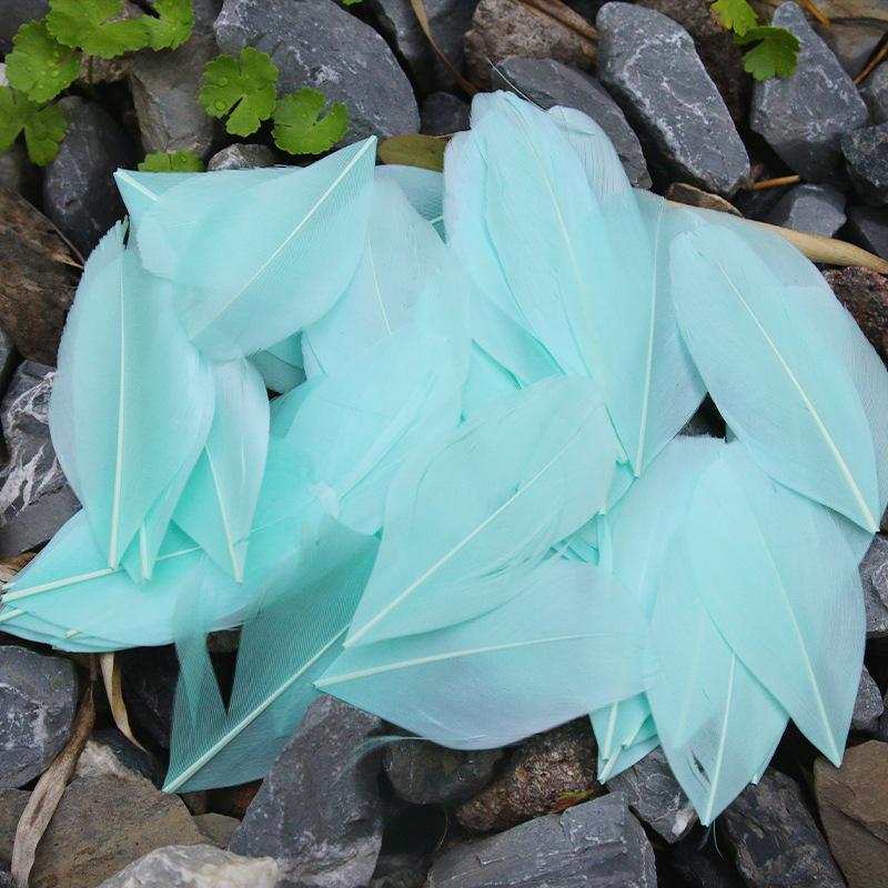 50Pcs26 Color Diy Jewelry Accessories Feather Color Floating Head Feather Goose Feather Craft Decorative Material