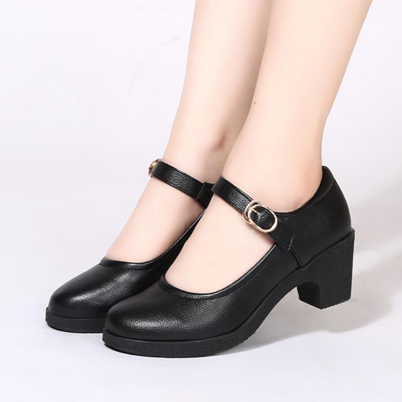 Mid-heel Soft-soled Dance Shoes for Women, Middle-aged and Elderly Mothers, Soft, Comfortable, Wear-resistant and Versatile High Heels