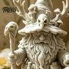 Dwarf Wizard Figurine, 3D Printed Fantasy Mage Statue, Forest Sorcerer Decor for Desk Shelf, Easter Gift for Collectors Board Game Fans