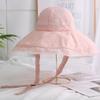 HT3574 2025 New Fashion Women Summer Hat Ladies Solid Lace Wide Brim Sun Hat Bucket Cap Female Elegant Packable Panama Beach Hat
