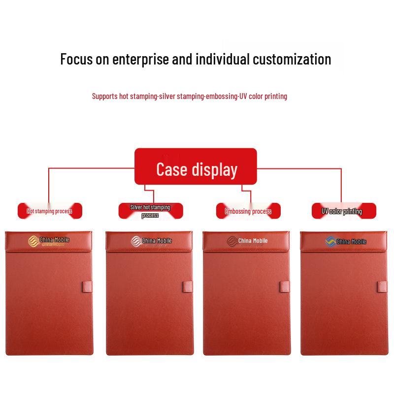 A4 Business Leder Klemmbrett mit Magnetverschluss und Logo Druckoption