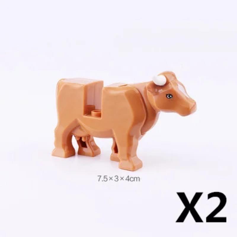 MOC Mittelalterliche Bausteine Figur Zubehör Zoo Afrikanischer Elefant Kamel Hirsch Wolf Krokodil Kriegspferd Mini Ziegel Spielzeug Geschenk R058