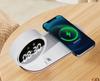 15W Wireless Charger Stand with Alarm Clock and Type-C Port-Desktop Multifunctional Fast Charging ABS Material for Smartphones