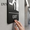Tactile Braille Sign for Visually Impaired Unisex Restroom Men Women, 6" x 9" Self-adhesive Bathroom Door High Contrast Black And White Signs
