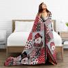 Warm BlanketsGirls Boys Decorative Christmas Santa Throw Blanket  Flannel Bedspread Couch Chair Sofa Bed Sofa Bed Cover