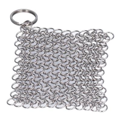 Cast Iron Cleaner Scrubber Stainless Steel Scraper Silver Kitchen Cleaning Tool for Cookware