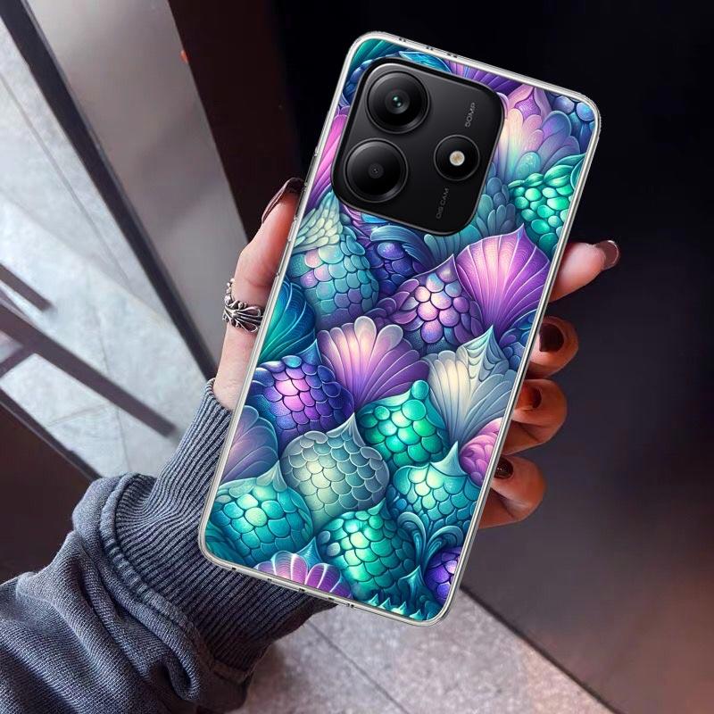 Fish Scale Pattern Mermaid Phone Case For Xiaomi Redmi Note 15 14 14S 13 12S 12 Pro Plus 11S 11 10S 10 4G Cover 11E 11T 5G Print