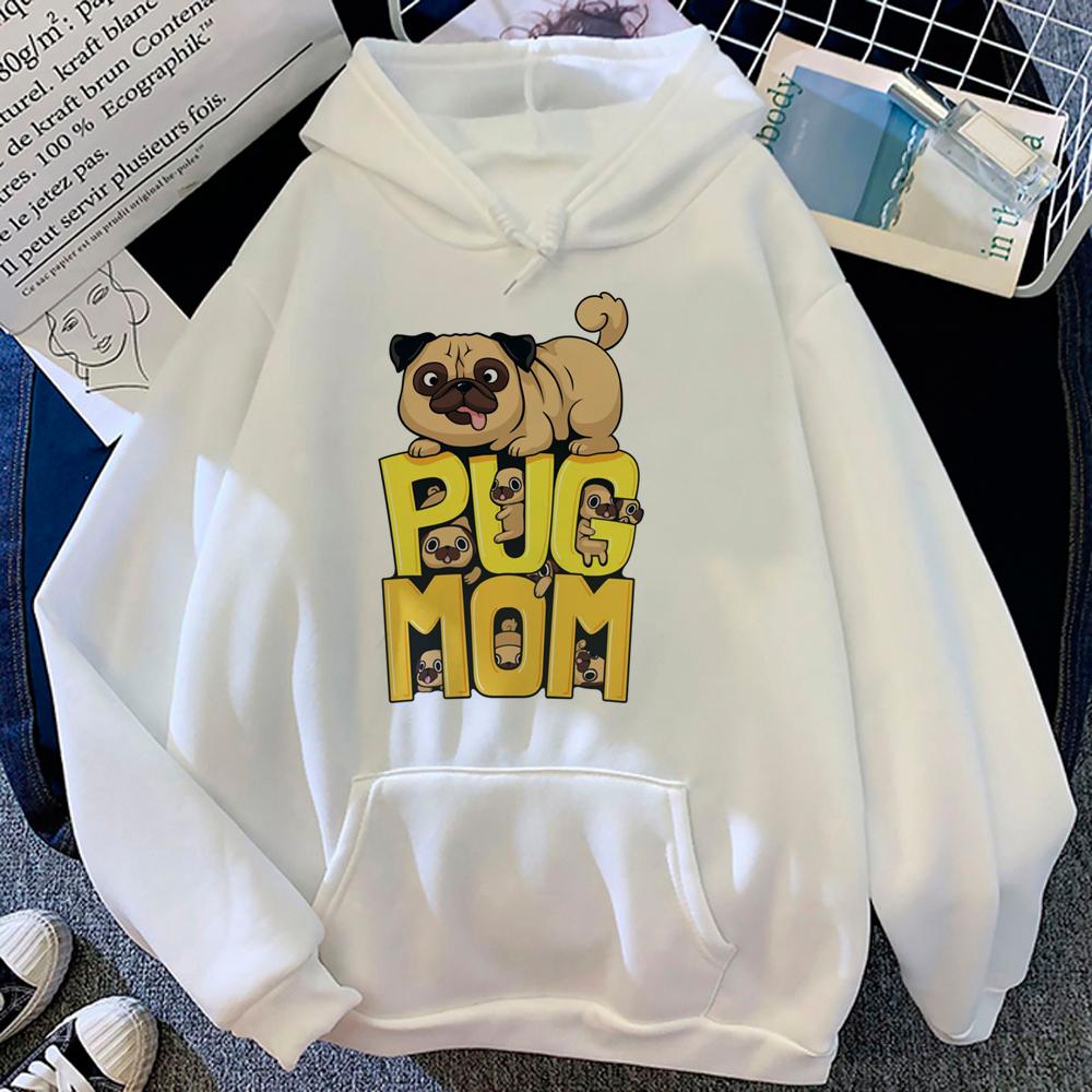 Mops Hoodies Frauen Unisex Langarm Top Anime Harajuku koreanischen Stil zieht Frauen Unisex 90er Jahre Kapuze