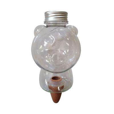 Plant Waterer Automatic Glass Bear Shape Design Plant Watering Device for Indoor Outdoor Garden