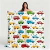 Colorful Cartoon Vehicle Dot Print Throw Blanket,warm,bed,sofa,reading Nook,ideal for Indoor Relaxation,birthday Gifts