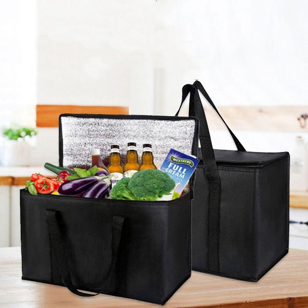 Tin Foil Food Delivery Bag Extra Large Insulated Thermal Cooler Bag  Fruit