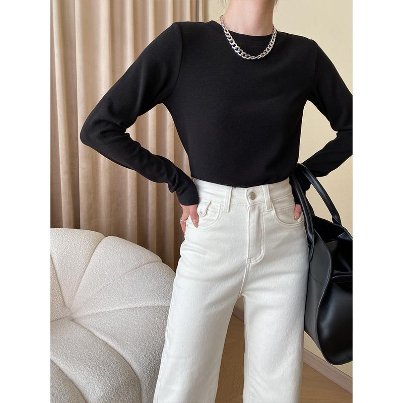 

Футболка Sinan Slim Fit с круглым вырезом из мягкого бархата SN4676 One Size чёрный