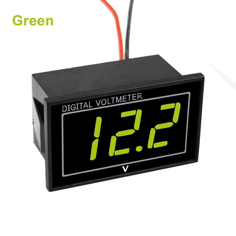 Waterproof Digital LED Voltage Meter DC 3-30V DC 5-130V Indicator Voltmeter For Car Motorcycle 12V 24V 36V 48V 72V 120V
