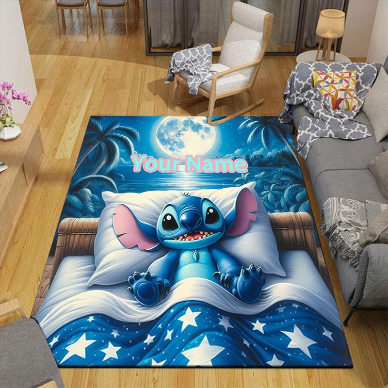Custom 1Pc Mermaid Stitch Moonlight Adventure Rug Office Carpet Indoor Outdoor Entrance Doormat Nonslip Soft And Comfortable Living Room D916313
