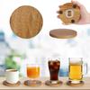 6PCS 2 in 1 Wood Coaster with Bottle Opener Round Party Cup Mat Set Creative Insulated Cup Pad  Bar