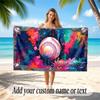 Fantasy Magic Theme Soft Beach Towel Personalized Custom Name Text Towel Portable for Beach Pool Travel