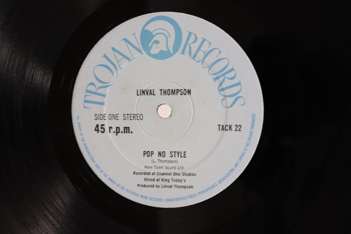 

12inch Record LINVAL THOMPSON SCIENTIST Pop No Style Second Hand Girl TACK22 TROJAN RECORDS 1980 UK Reggae Ska Dub Used