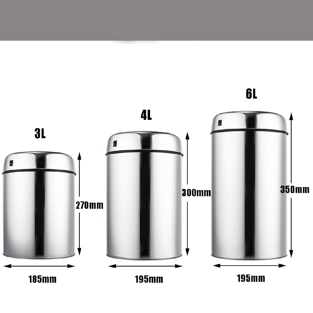 Automatic Stainless Steel Touchless Trash Recycle Motion Sensor Waste Bins Kitchen Trash Electronic Dustbin USB Charge