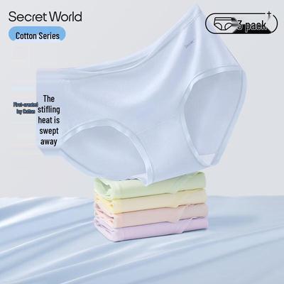 SecretWorld IJs Katoen Antibacteriële Mid-Waist Slipjes