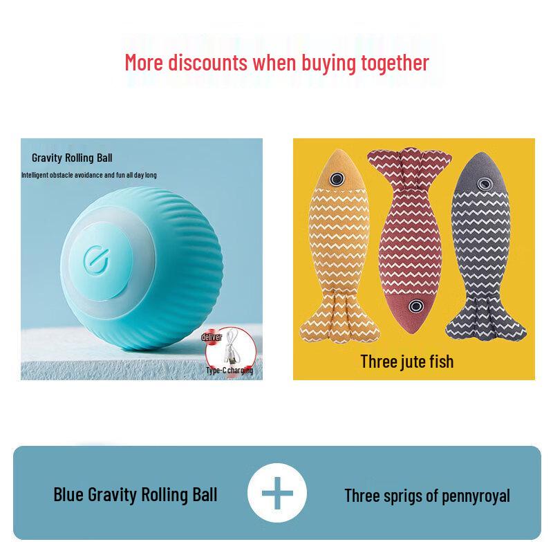 Smart Rolling Cat Ball Toy Set