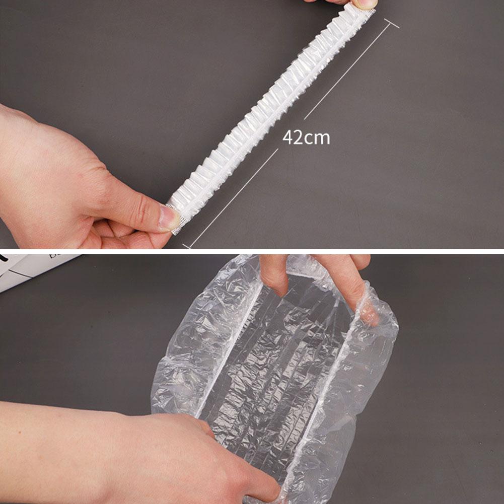 100pcs Disposable Bathing Caps - Hair Head Cover Net, Bouffant Design, Dustproof Anti Dust, Breathable, Shower Bath Kitchen Use