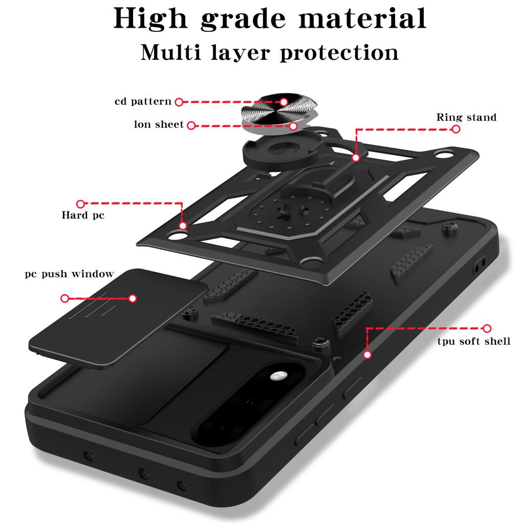 Funda for Oneplus Ace 5 Ultra / Nord 5 5G Case Slide Camera Ring Stand Protection Cover for Oneplus Ace 5 Ultra Shockproof Capa