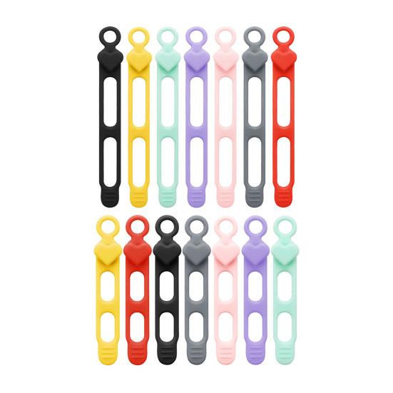 Silicone Cable Tie Earphone Phone Charger Computer Power Cord Bundling