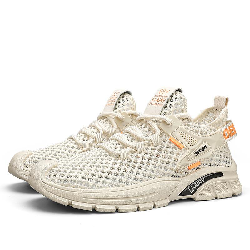 2025 summer new men's platform dad shoes student breathable mesh casual sports shoes live bag head men's shoes