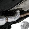 Nastro Termico per Silenziatore Moto Fascia Scarico Heat Wrap Scudo Termico in Fibra di Vetro Isolamento con Fascette in Acciaio Inox Foglio di Alluminio 5M