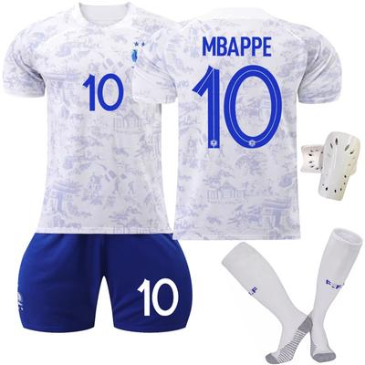 Cupa Mondială 2022 Franța G deplasare albă Nr. Set 10 tricouri de fotbal Mbappe Nr. 7 tricou Griezmann