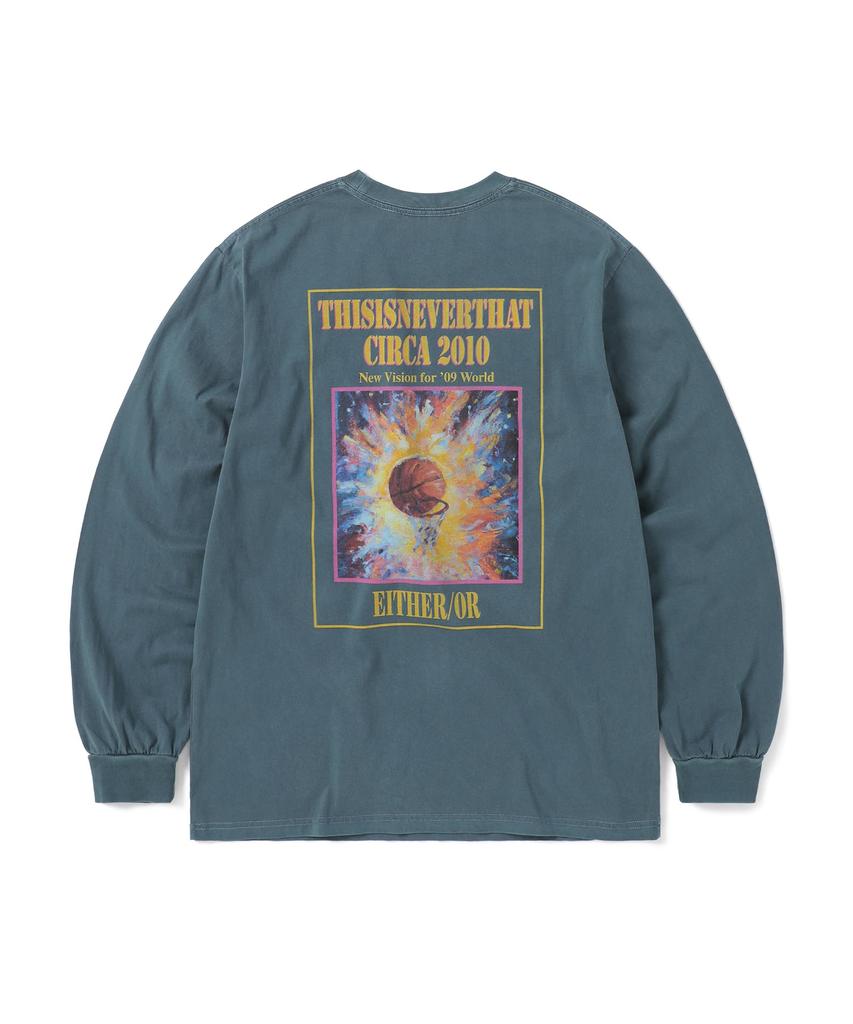 THISISNEVERTHAT Basketball Hoop L/S Tee Navy