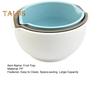 3Pcs Salad Bowl Smooth Surface Organization Non-slip Durable Multipurpose Mixing Bowl Salad Fruit Plate Kitchen Supply