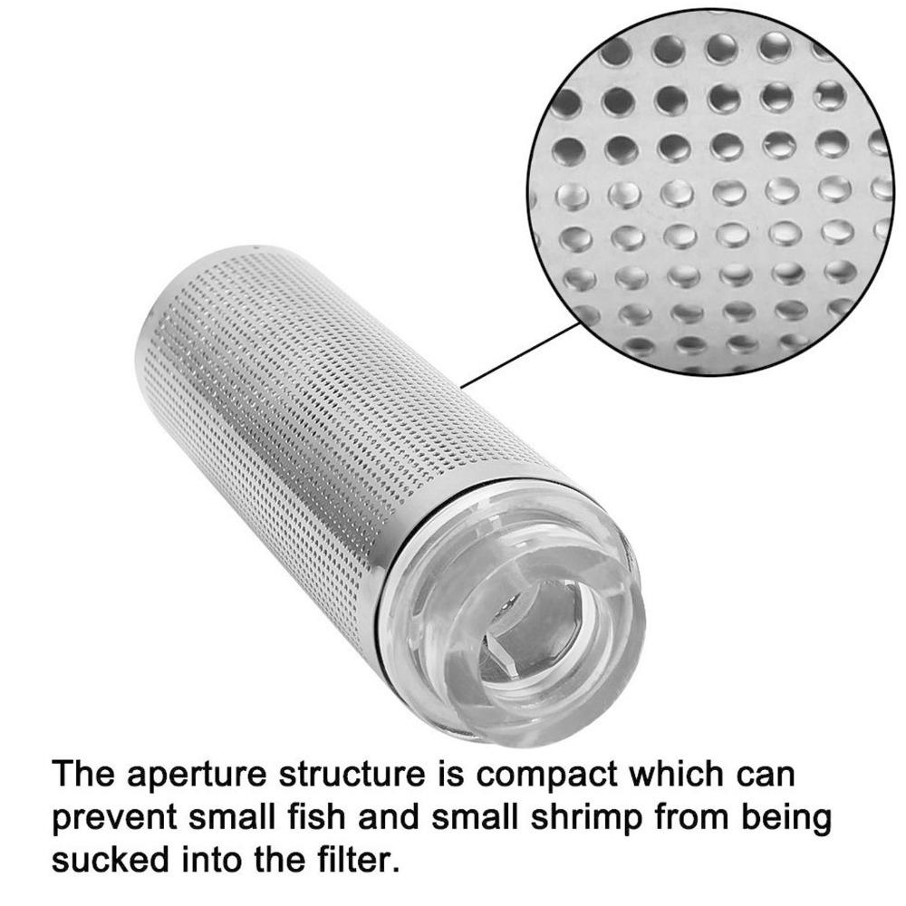 Intake Strainer Aquarium Filter Guard Stainless Steel Aquarium Inlet Mesh Fish Protection