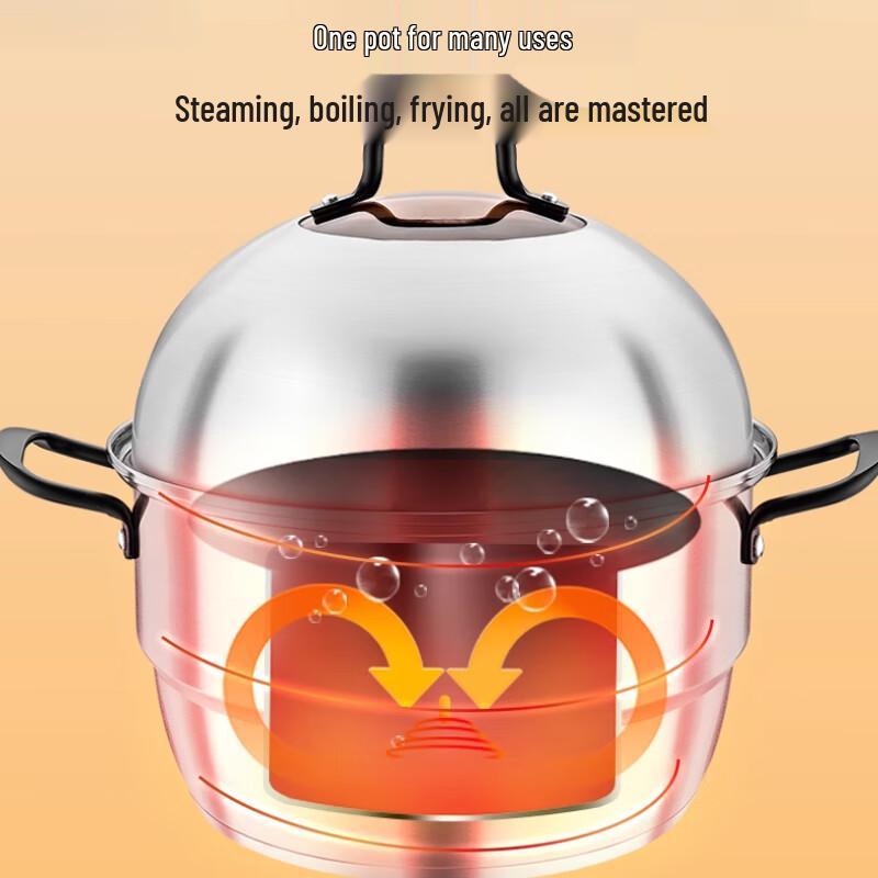 Sule Thickened Stainless Steel 2-Layer Steamer Pot