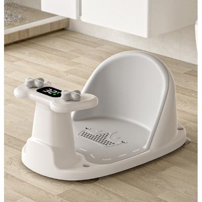 Portable Children Shower Seat-Temperature Sensing Design Shower Stand for Newborns&Young Kids Growth Essential Bath Accessories