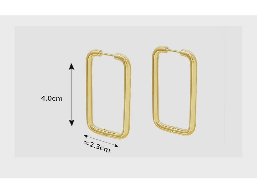 Exquisite Titanium Steel 18K Gold Niche Design Fashion Earrings