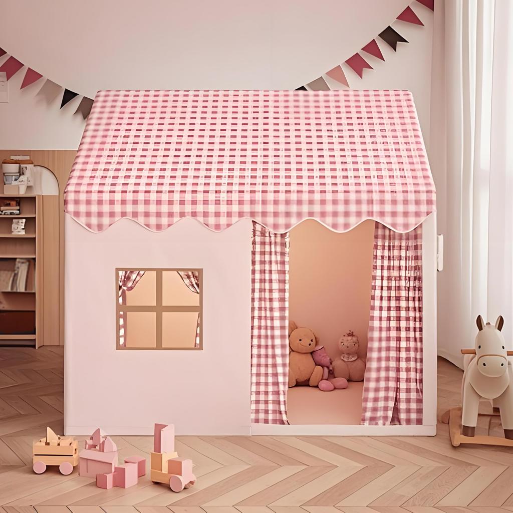 Kids' Indoor Playground Tent, Sleeping Tent, Easy-to-Assemble Portable Castle Game House for Girls, Outdoor Small House, Christmas & Birthday Gift