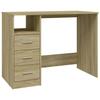 VidaXL Bureau avec tiroirs Chêne sonoma 102x50x76 cm Bois d'ingénierie 823035