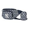 New MLB Monogram Collection Denim Combo Bag One Shoulder Sling Bag Fanny Pack Regular Unisex Denim Denim Blue 32BGCA011-50N