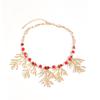 Beach natural vacation style coral necklace fashionable collarbone chain Bohemian style