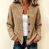 Women's Striped Print Long Sleeve Knit Cardigan Button Front Casual Sweater