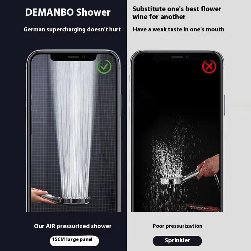 15cm Big Panel Shower Head,High Pressure Rainfall Shower Head,Large Flow Spray Rainfall Shower Faucet Bathroom Accessories