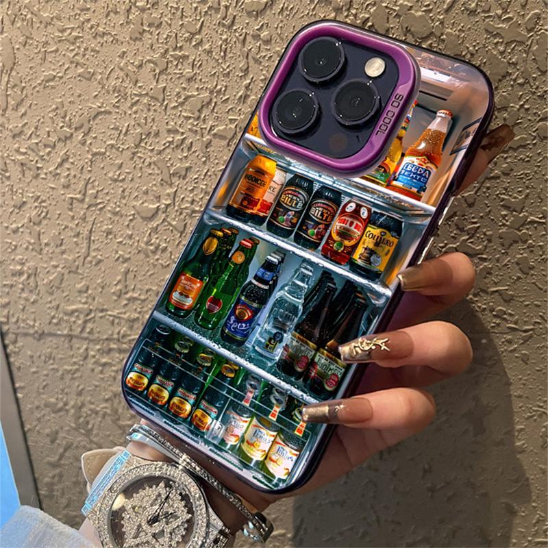 The Ice Chest With Drink Pattern Phone Case For iPhone 16 15 14 13 12 11 17 Air Pro Max 16 Plus 7 8 Plus X XR XS Max Back Cover