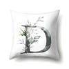 Polyester Pillow Case Home Ink and Watercolor 26 English Letters Printed Waist Cushion Sofa Pillow Case