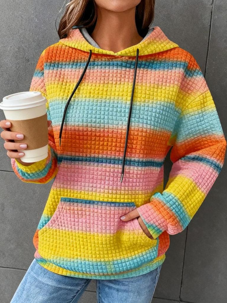 Damen Pullover mit Kapuze und Aufdruck Herbst/Winter