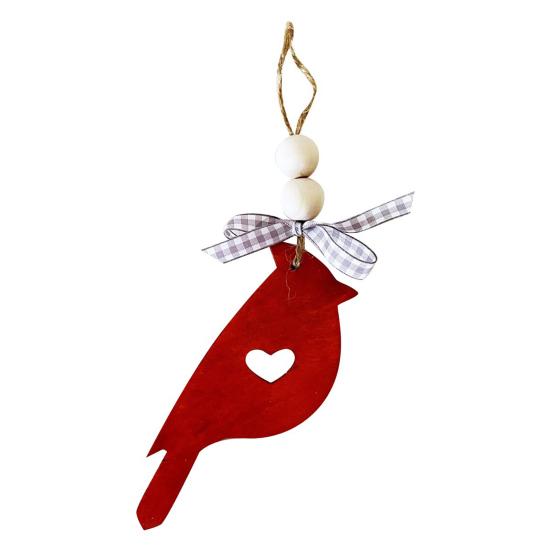 

Подвеска из дерева Yousheng Red Bird, подвесное украшение в виде птицы удачи, многоразовое украшение в виде красной птицы с вырезанным сердцем, подарок на День святого Валентина для него или для нее 1pc красный