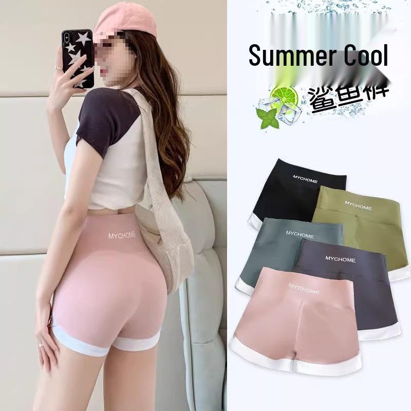 Women's High-Waisted Color-Blocked 3/4 Shark Tights: Anti-Exposure, Tummy Control, Butt Lifting Yoga & Fitness Pants