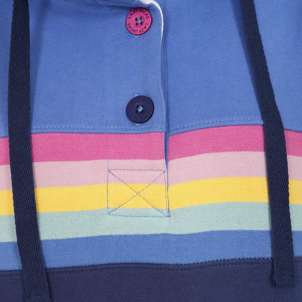 Lazy Jacks Womens/Ladies Prism Button Neck Sweatshirt