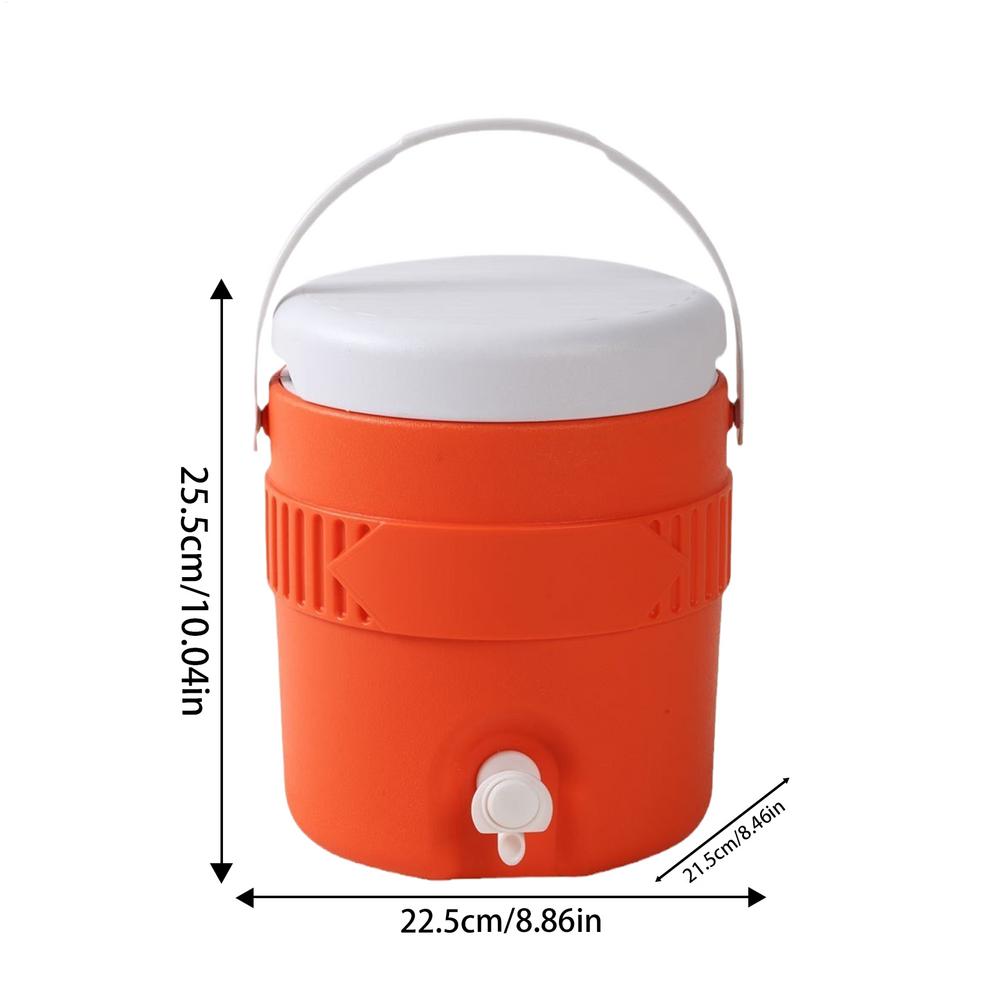 

Cooler Box 3.8L Portable Camping Cooler Box Multipurpose Ice Bucket Outdoor Hard Cooler for Picnic Beach Drink Beverage Fishing помаранчевий